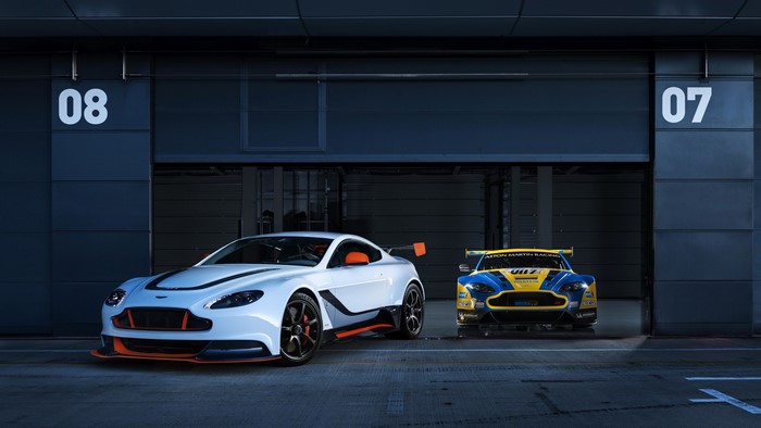 4K Aston Martin Racing Cars in Garage