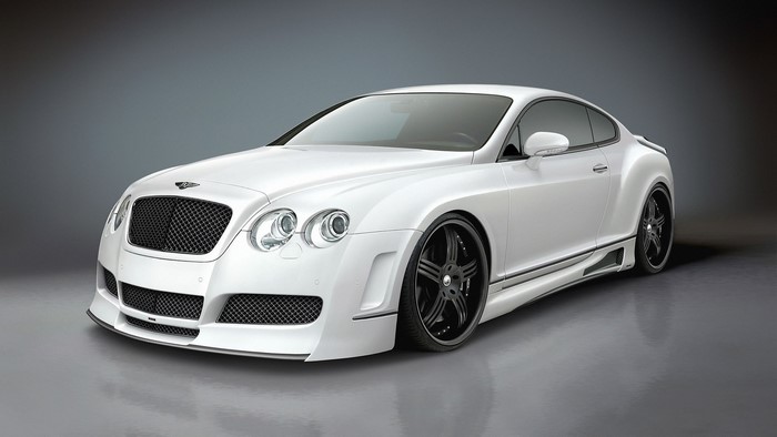 White Bentley Continental GT