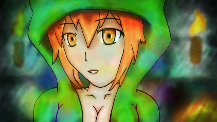Creeper Girl with Orange Hair
