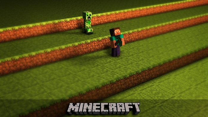 Steve and Creeper from Minecraft
