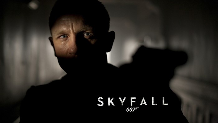 James Bond from Skyfall holding a gun