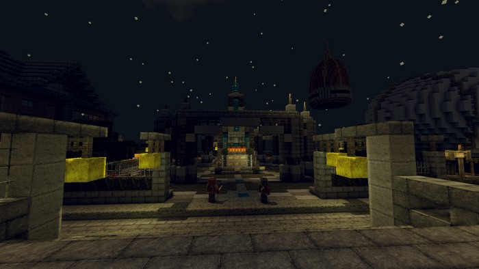 Minecraft Adventure at Night