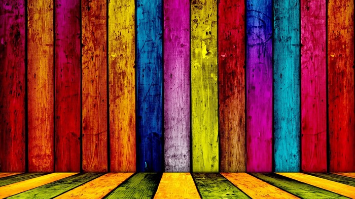 Colorful Wooden Wall and Floor