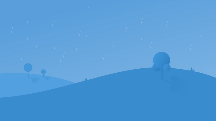 Minimalist rainy weather background with trees