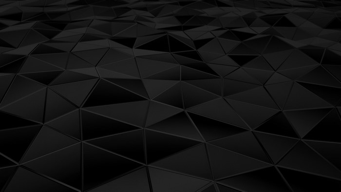 Black 3D Geometric Low Poly Surface