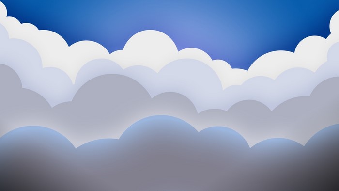 3D Clouds in Blue Sky
