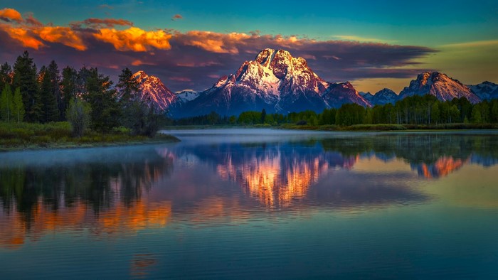 Mountain Reflection at Sunrise