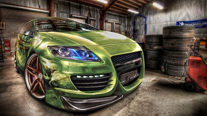 4K Glossy Green Honda CR-Z in Garage