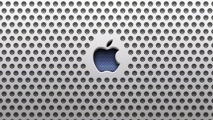 Apple Logo on Metal Mesh