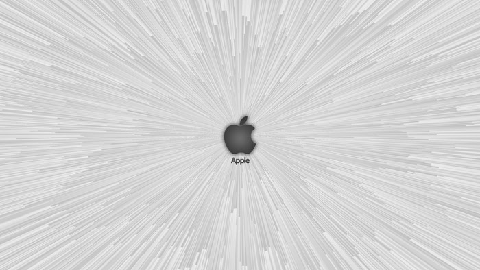 Apple Logo with Snow Burst Effect