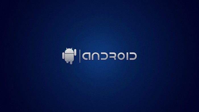 Android logo on a blue gradient background
