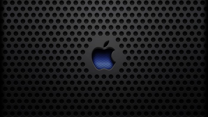 Apple Logo on Perforated Metal