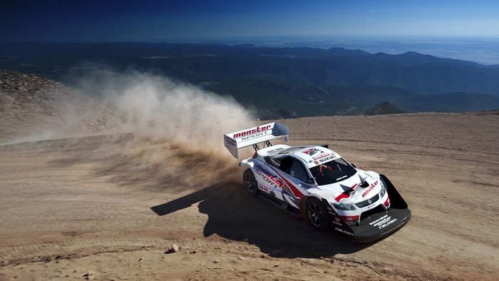 Suzuki Rally Car on a Dirt Track