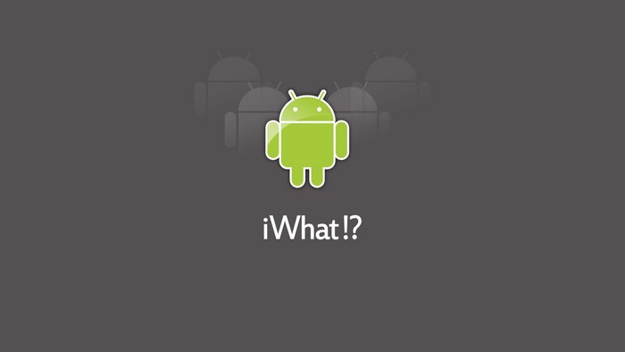 Android logo with text iWhat!?