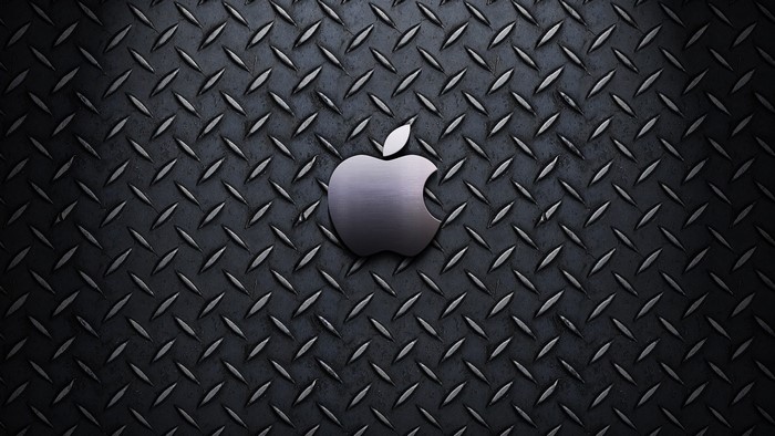 Apple Logo on Diamond Plate