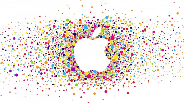 Apple Logo made of colorful dots