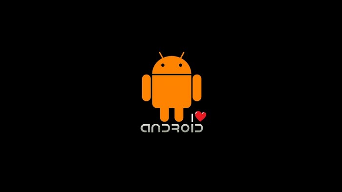 Android Logo with I Love Android Text