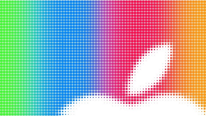 Colorful Apple Logo Halftone Pattern
