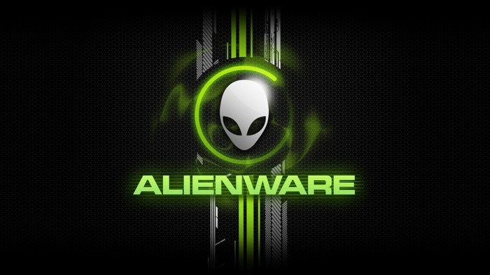 Alienware logo with green accents