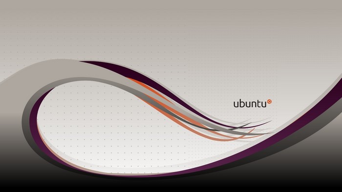 Ubuntu Logo Abstract Waves