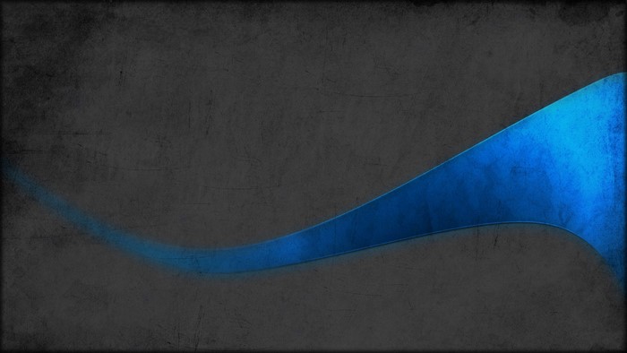 Blue abstract wave on grunge dark background