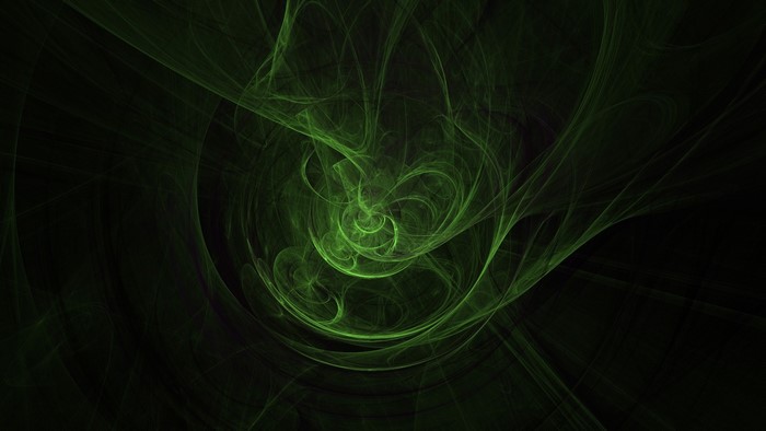 Green Abstract Fractal Swirls