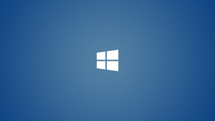 Windows logo on blue background
