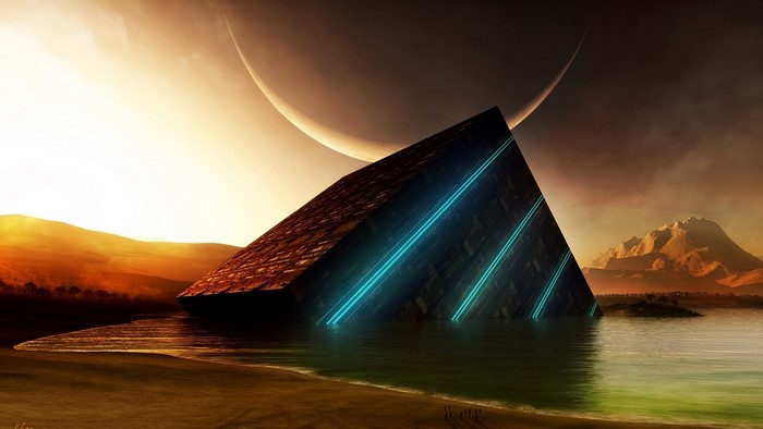 Alien Pyramid Structure in Water