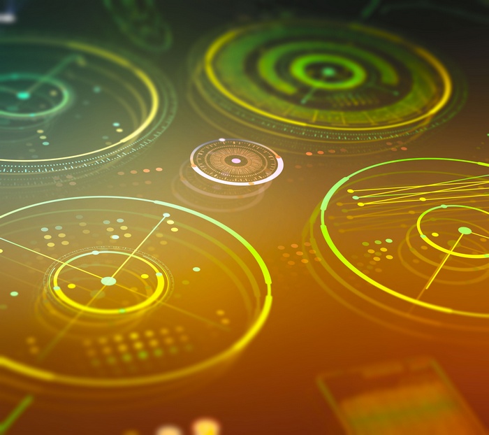Augmented reality circles interface 4K