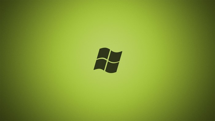 Windows Logo on Green Gradient