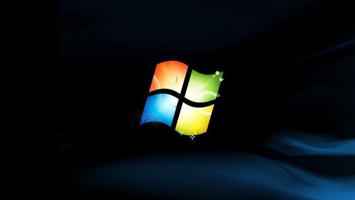 Windows 7 Logo Dark Background