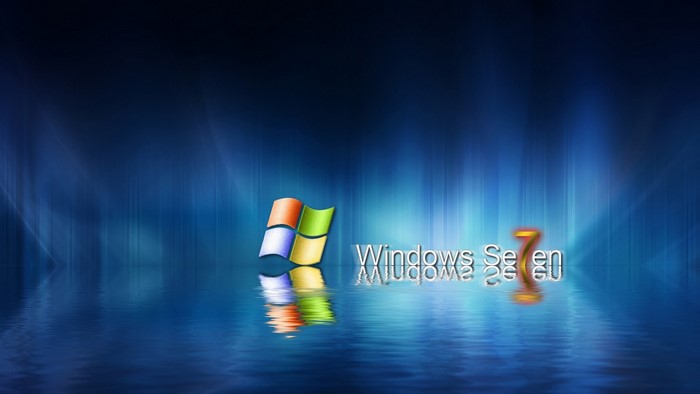 Windows 7 logo with reflection