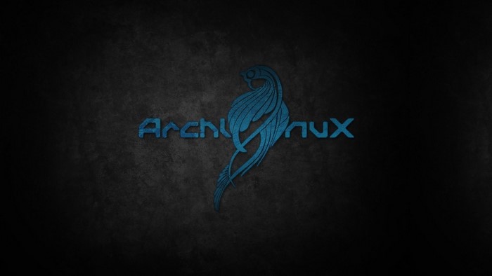 Arch Linux logo with blue bird emblem