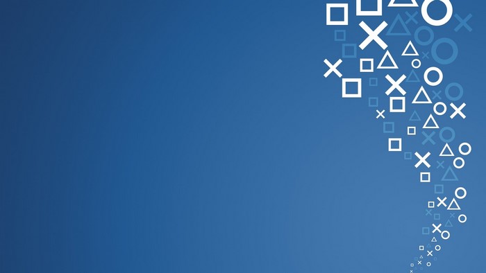Playstation Icons on Blue Background