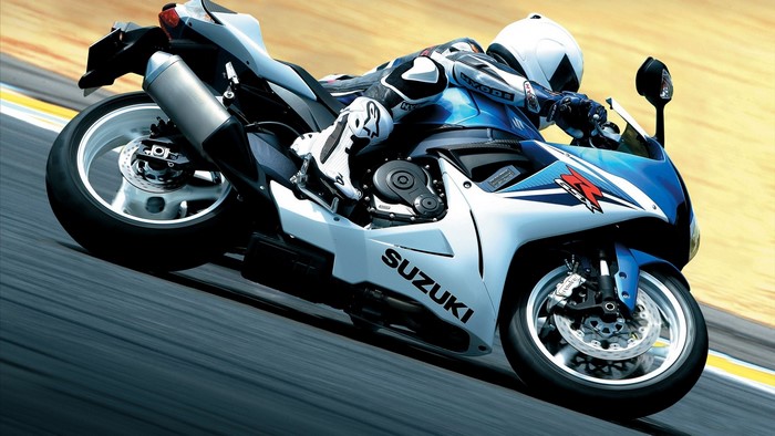 Suzuki GSX-R600 Motorcycle on a Race Track