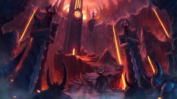 Fantasy Demon Tower Landscape