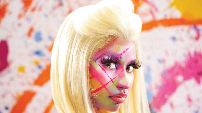 Nicki Minaj with colorful face paint