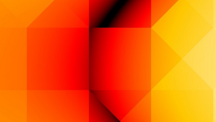 Orange and yellow abstract geometric shapes