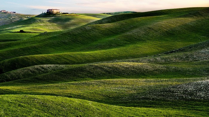 Tuscany Landscape with Rolling Green Hills