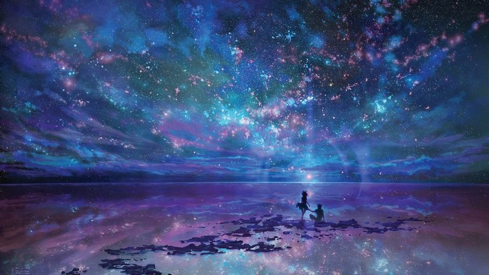 Fantasy Ocean Stars Sky Art