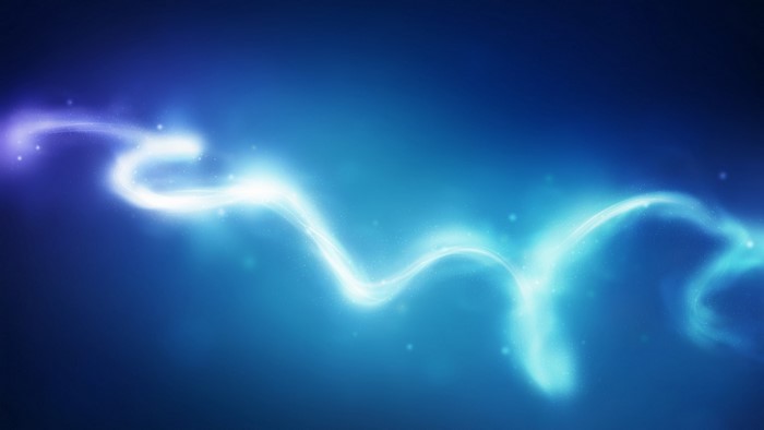 Abstract blue light streaks