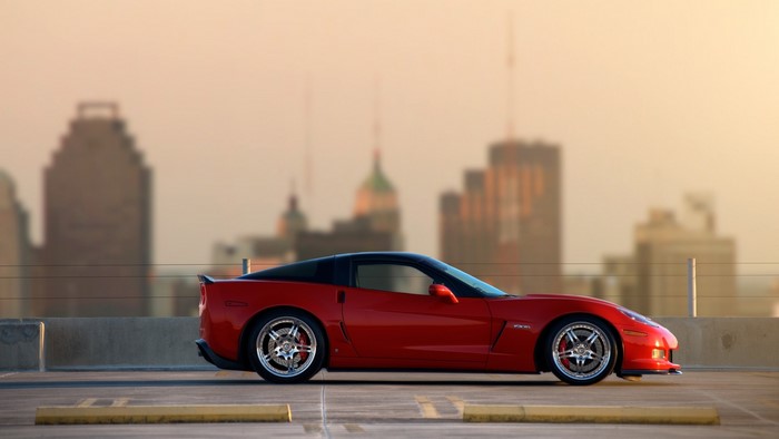 Red Chevrolet Corvette Z06