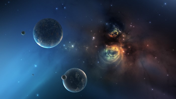 Planets and nebulae in deep space
