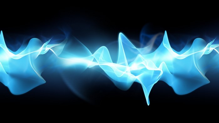 Sony Xperia Cosmic Blue abstract light waves