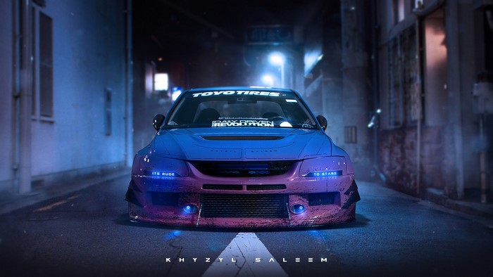 Mitsubishi Lancer Evo Tuning on Street