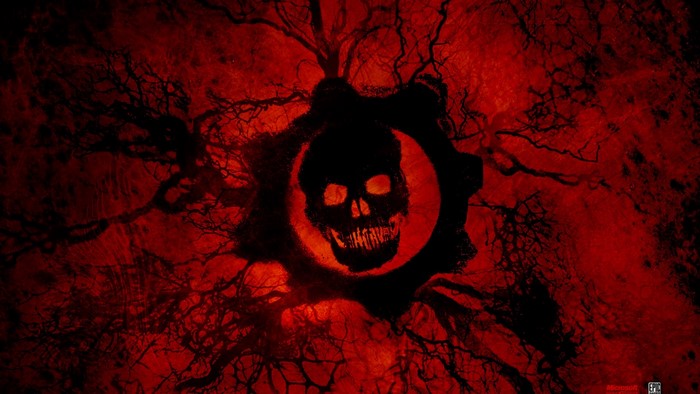 Gears of War 3 Game Logo with Skull