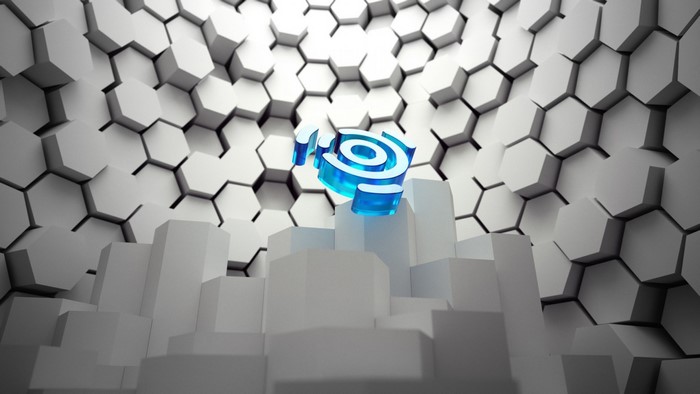 Ubuntu Logo on Hexagonal Background