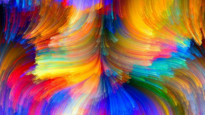 Abstract bright color curves
