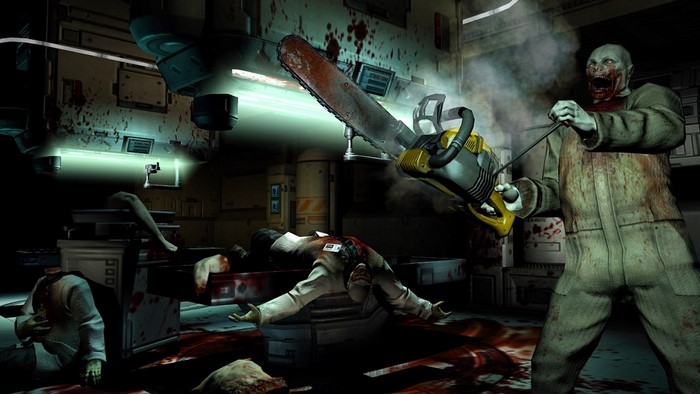 Doom 3 Chainsaw zombie attack