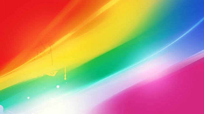 Colorful Abstract Rainbow Light Streaks